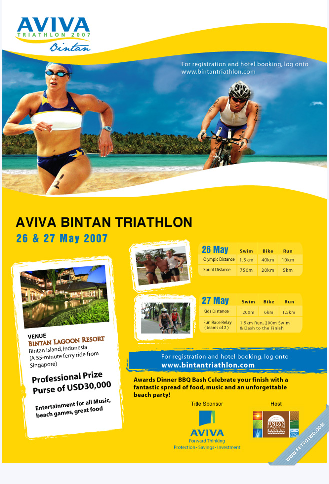 Aviva Bintan Triathlon 2007 - Print Ad Design 